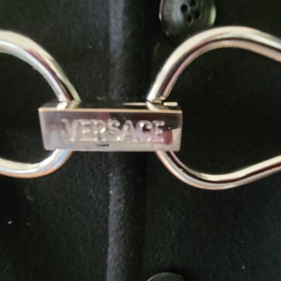 VERSACE Black Wool Coat - Picture 6 of 6